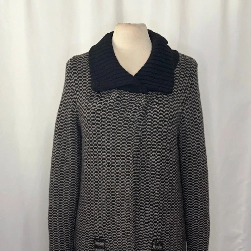 MARGARET O'LEARY Angora‎ Cashmere Wool Long cardigan Sweater Jacket Medium